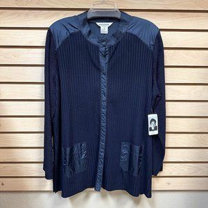 Exclusively Misook Woman Navy Jacket - Size 2X